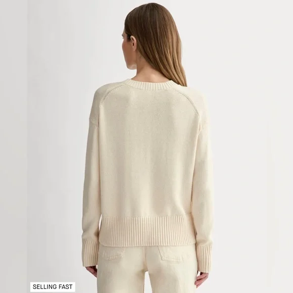 NWT Everlane Organic Cotton The Boxy Sweater in Everyday Cotton Canvas Size XS - Picture 3 of 13